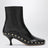 Stivaletti Junie in pelle martellata neri
