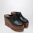 Sabot Maxime con zeppa in pelle neri