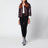Veste courte violet foncé en cuir brillant