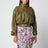 Giacca corta con cintura in pelle Eucalyptus