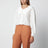 Milk white silk blouse