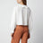 Milk white silk blouse