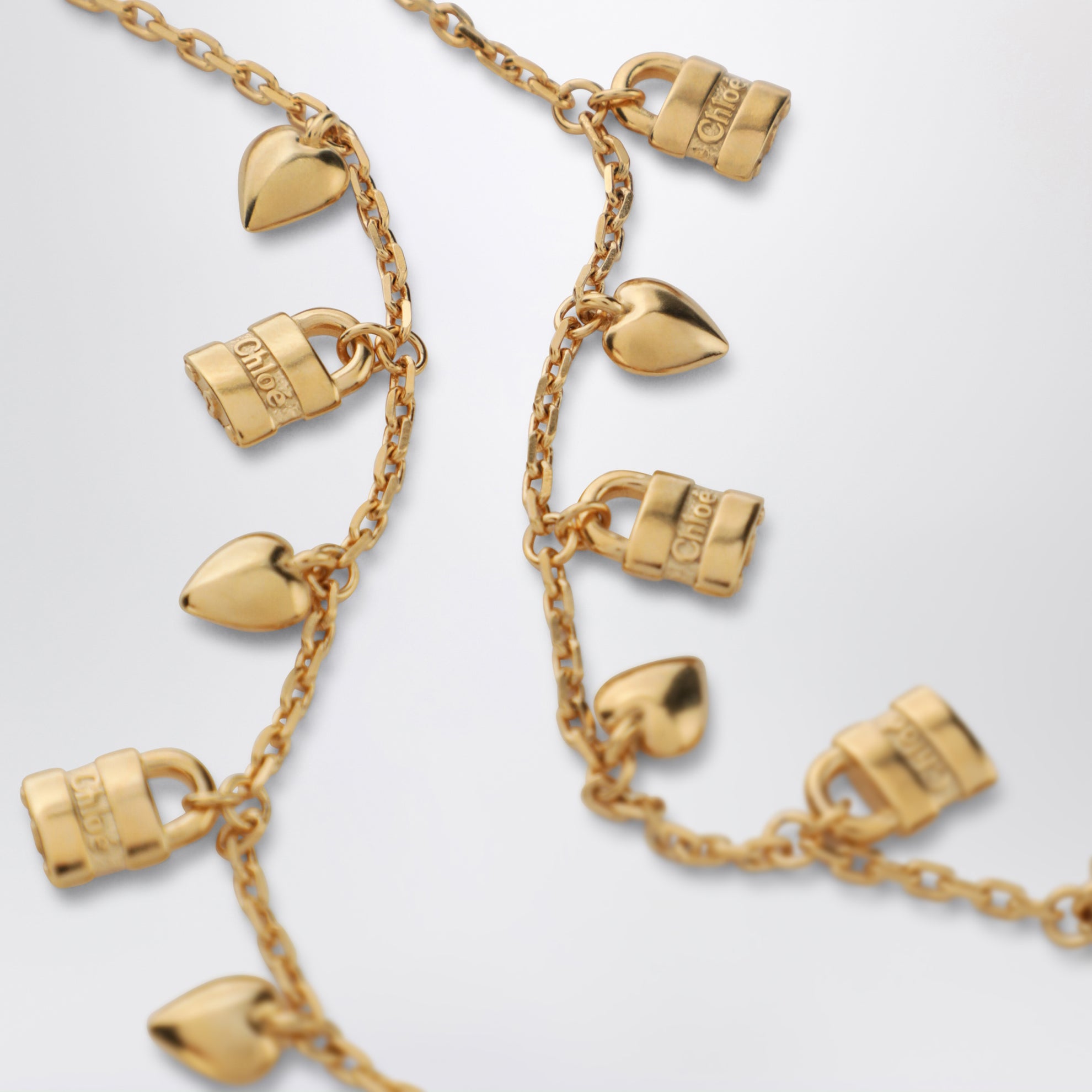 Collana Paddington con charm in ottone oro