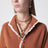 Collana a catena con cuore oro/avorio