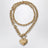 Gold/Ivory heart chain necklace
