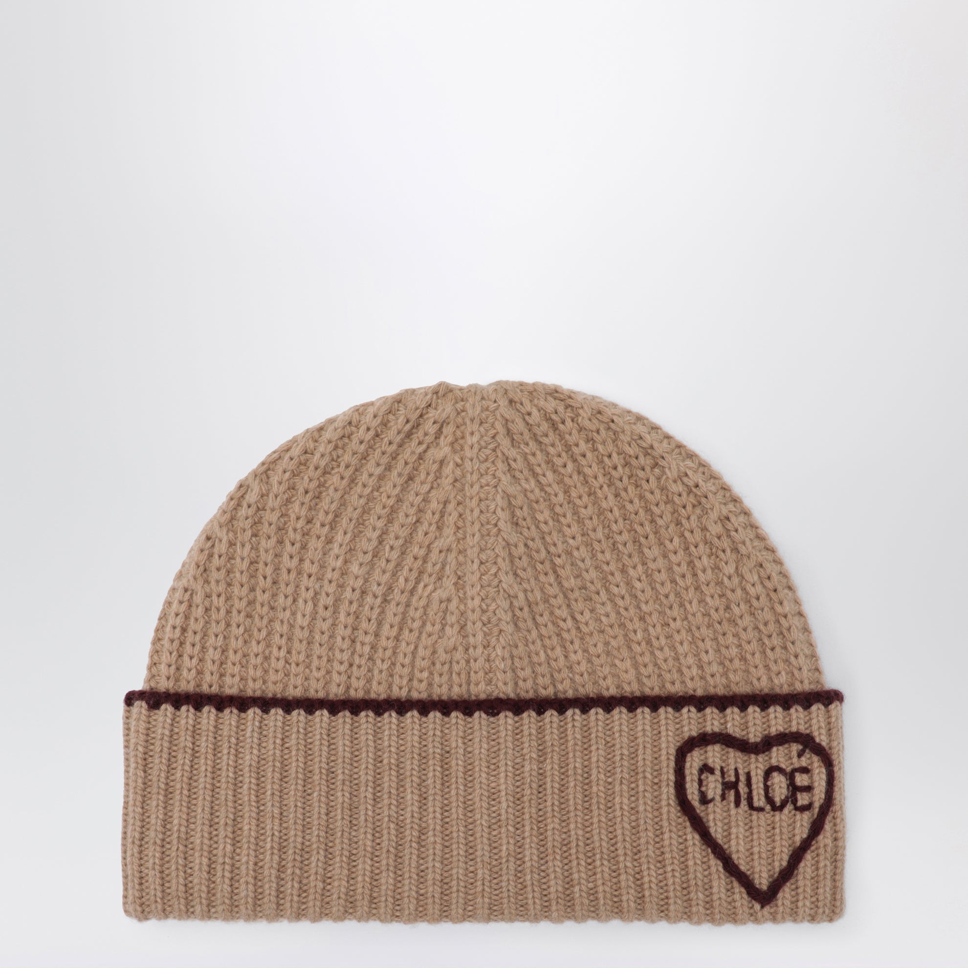 Berretto Encoeur in lana e cashmere marrone