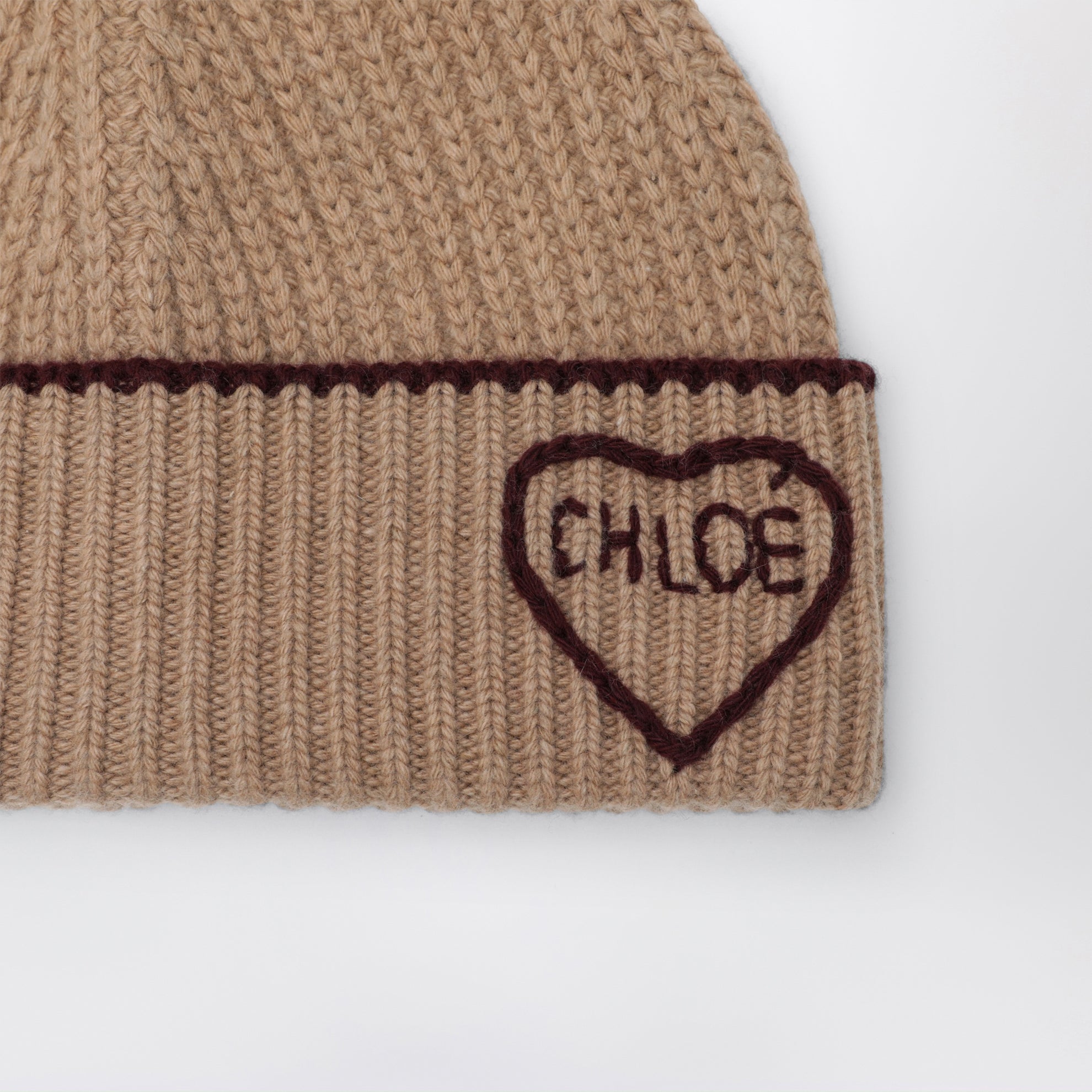 Berretto Encoeur in lana e cashmere marrone
