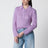 Cardigan in misto alpaca color lavanda