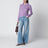 Cardigan in misto alpaca color lavanda
