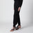 Black pleated fluid crêpe de chine trousers
