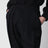Black pleated fluid crêpe de chine trousers
