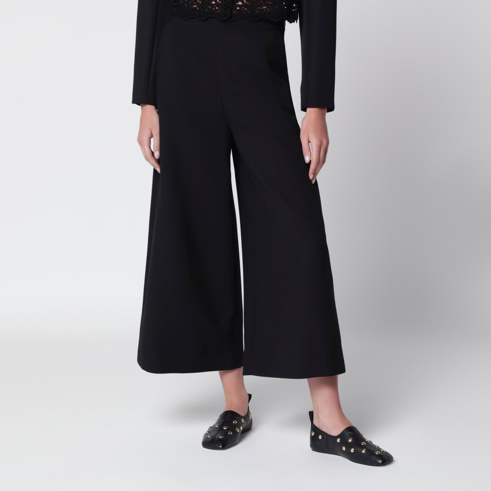 Schwarze Wollhose