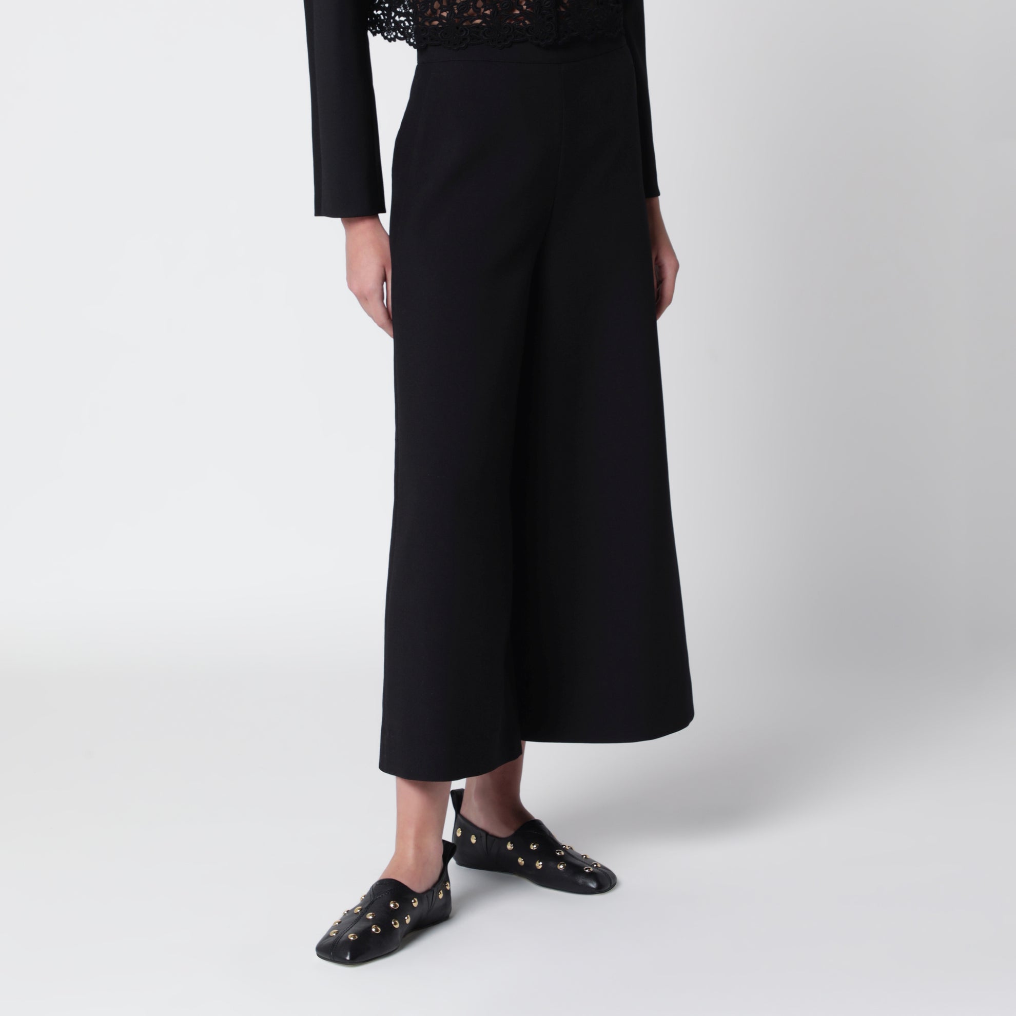 Schwarze Wollhose