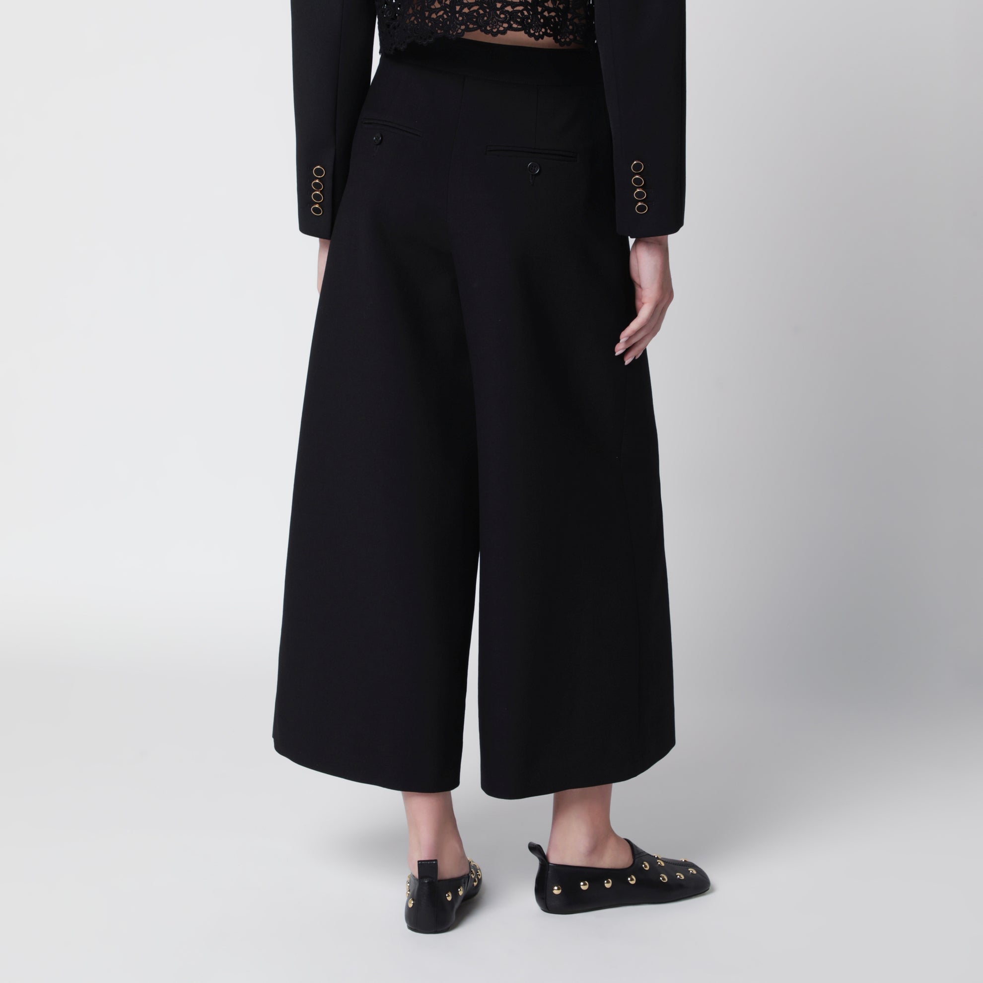 Schwarze Wollhose