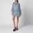 Powder blue silk mousseline mini dress