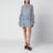 Powder blue silk mousseline mini dress