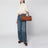 Handtasche Paddington aus Kalbsveloursleder, braun