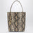 Borsa Tote grande Chloé Spin in pelle effetto pitonato