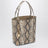 Große Chloé Spin Tote Bag aus Leder mit Pythonprägung