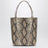 Große Chloé Spin Tote Bag aus Leder mit Pythonprägung