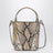 Borsa Tote piccola Chloé Spin in pelle effetto pitonato