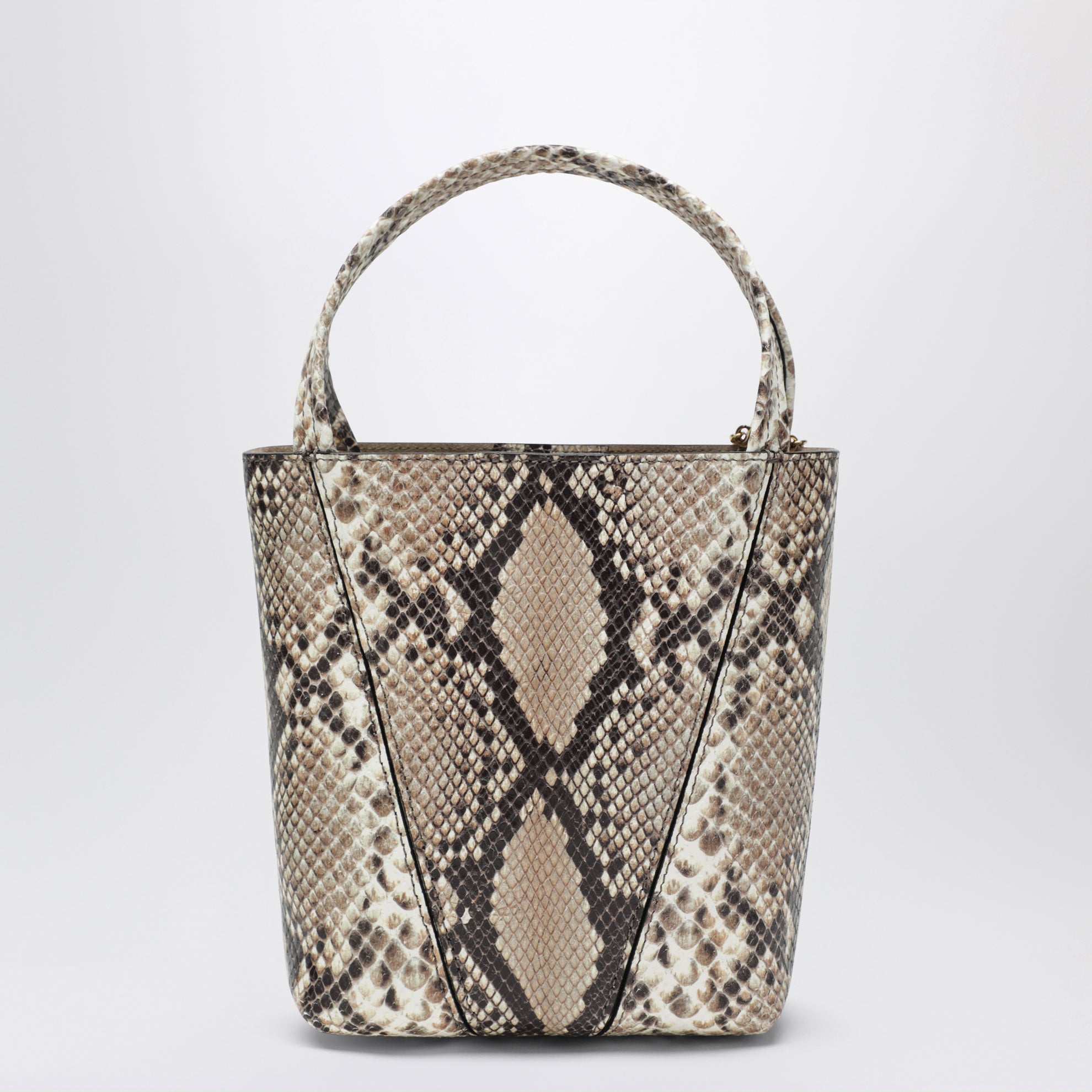 Petit sac cabas Chloé Spin en cuir effet python