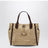 Iconic Tote-Bag aus Raffia mit Lederbesatz in Hot Sand