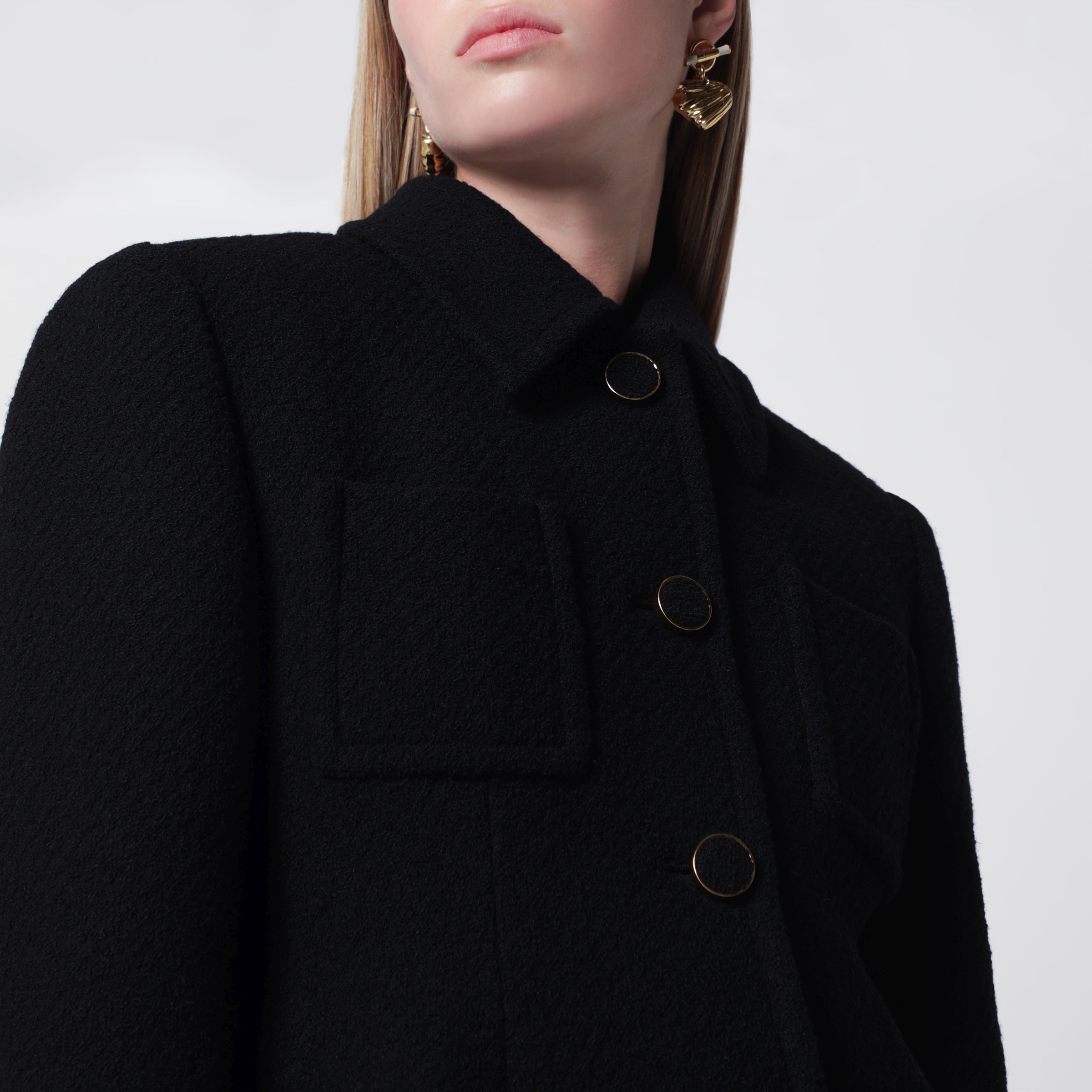 Chloé Black wool-blend jacket | TheDoubleF