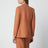 Single-breasted jacket in burnt orange wool gabardine