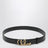 Iconic calfskin leather belt in black