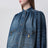 Indigo blue gathered denim jacket