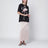T-shirt ampia nera con logo e stampa fenicottero
