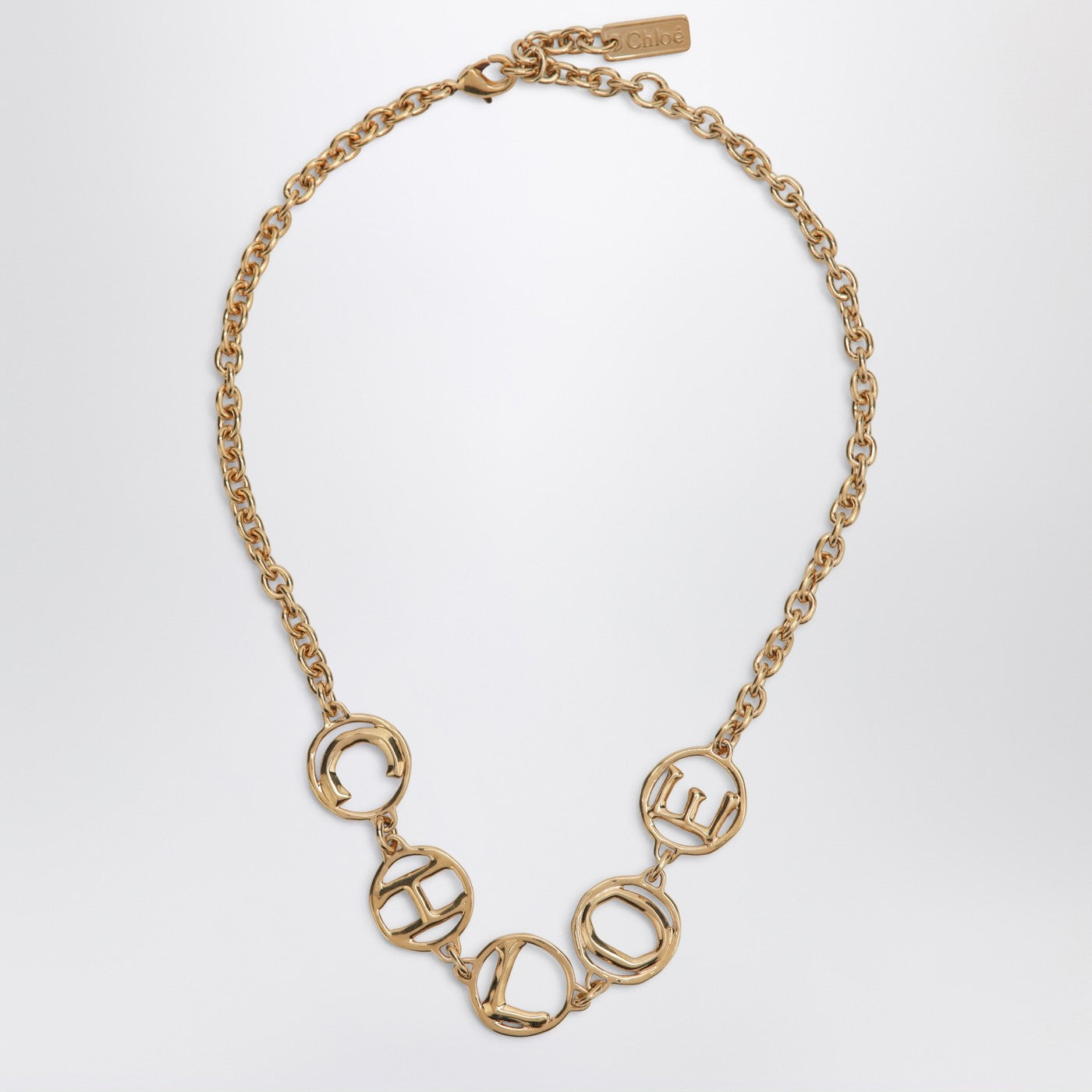 Choker Chloé Script en laiton Vintage Gold