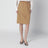 Beige midi pencil skirt