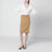 Beige midi pencil skirt