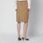 Beige midi pencil skirt
