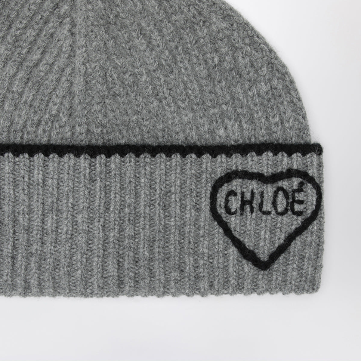 Encoeur grey wool and cashmere cap