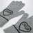 Gants Encoeur gris en laine et cachemire