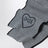Sciarpa Encoeur grigia in lana e cashmere
