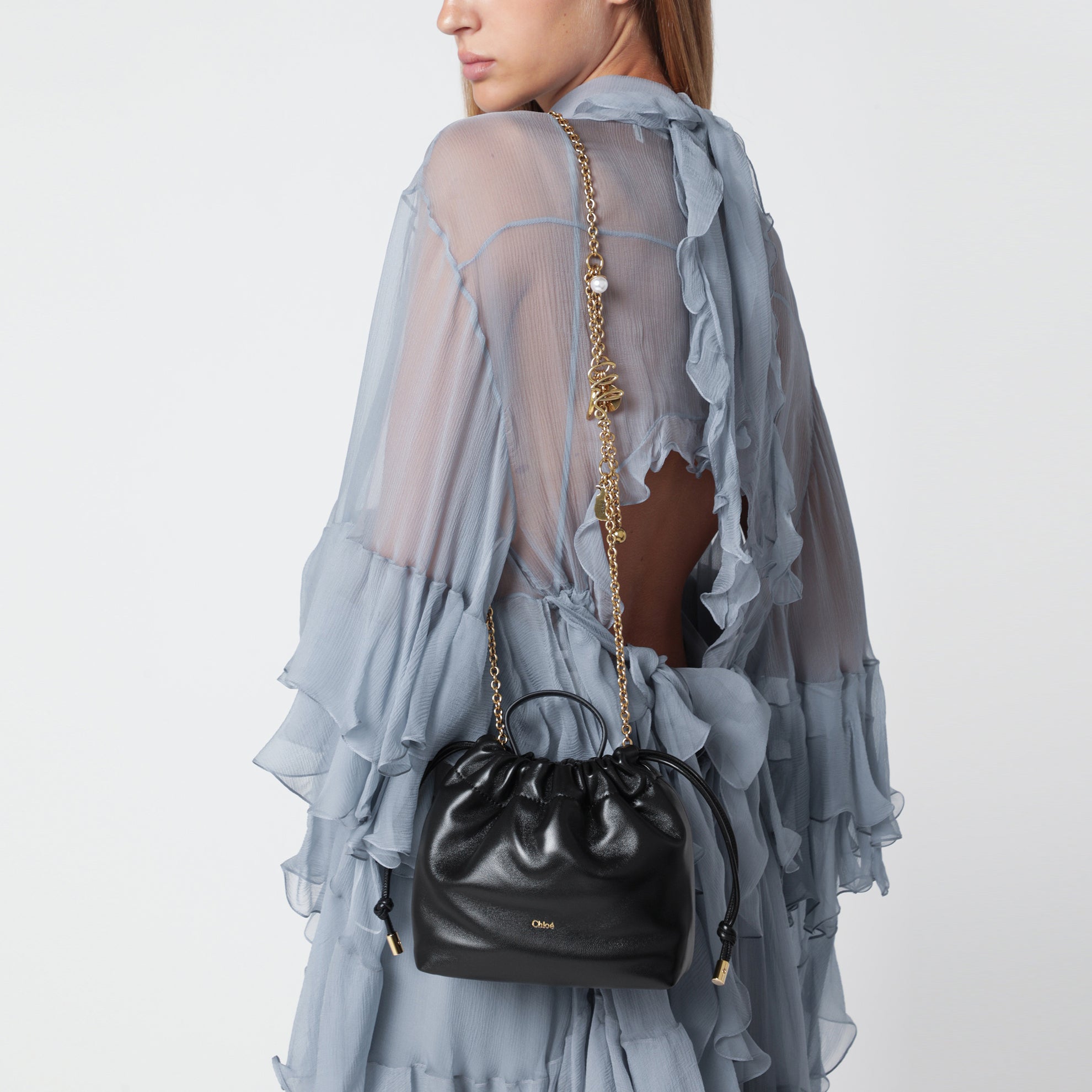 Mini sac à bandoulière Chloé Icons noir