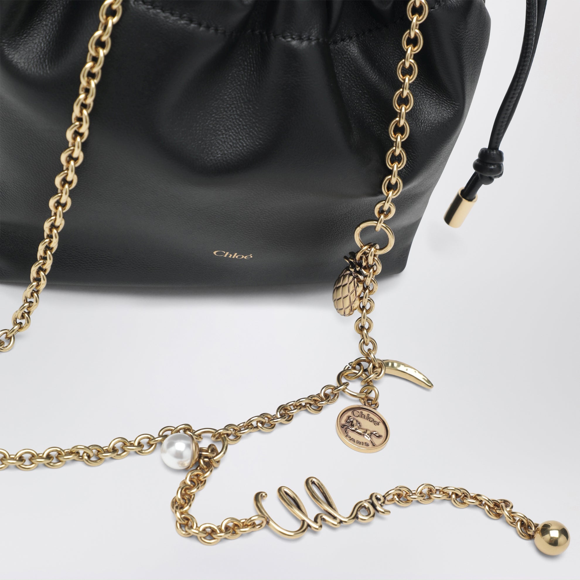 Mini sac à bandoulière Chloé Icons noir