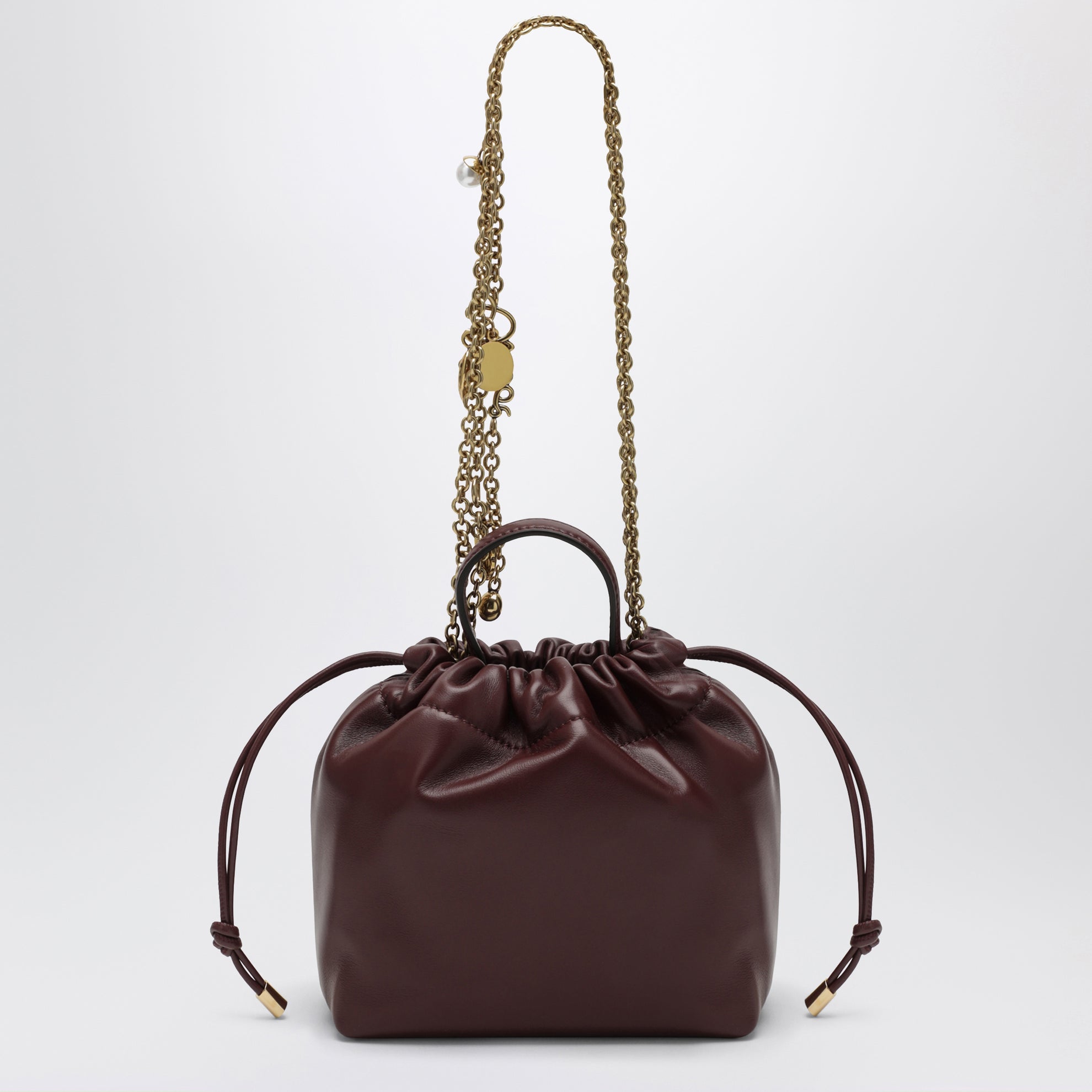 Chloé Icons mini shoulder bag, Burgundy