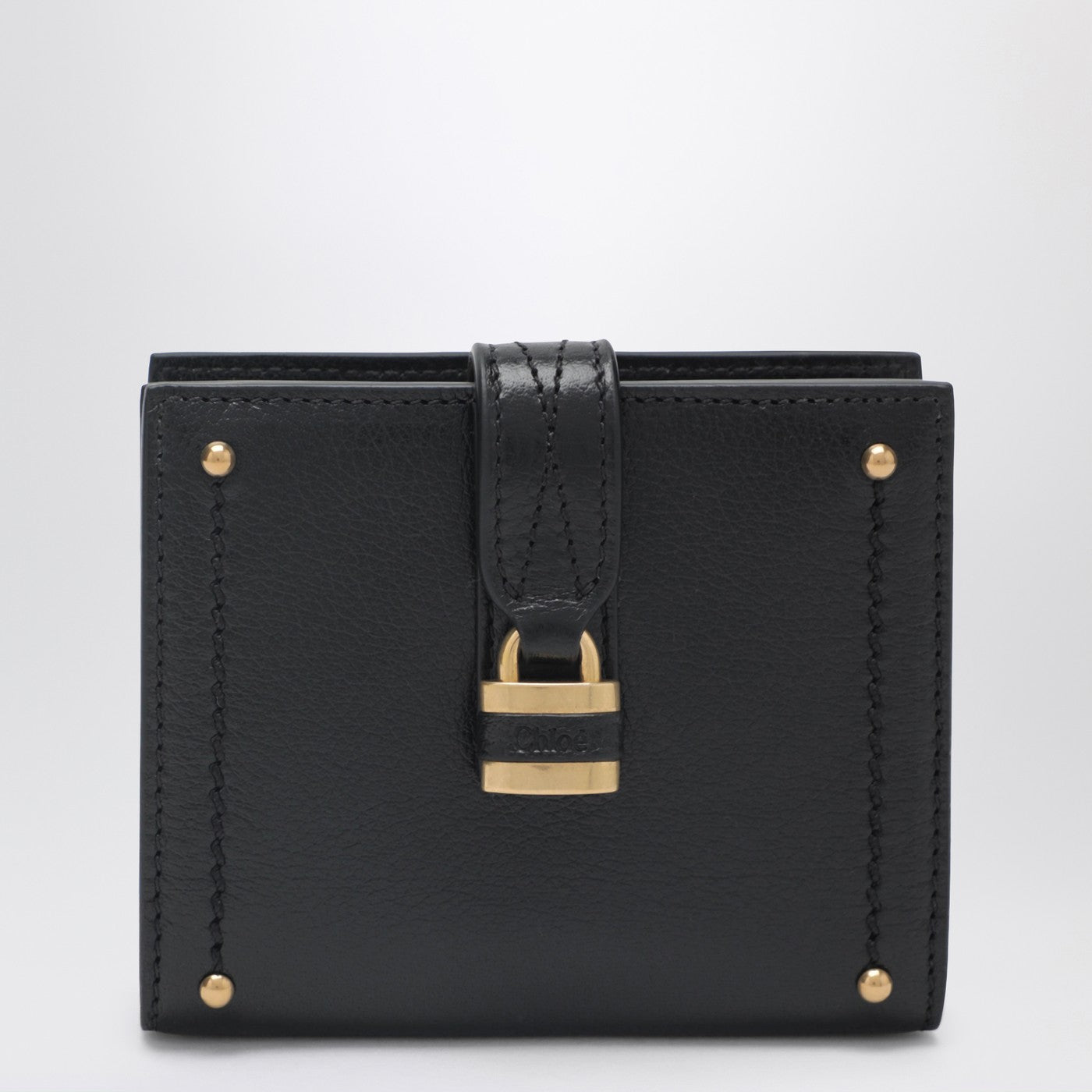 Paddington square wallet in black leather