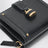 Paddington square wallet in black leather
