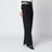Black trousers with double belt and gold buckles