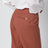 Flared cotton trousers in nougat colour
