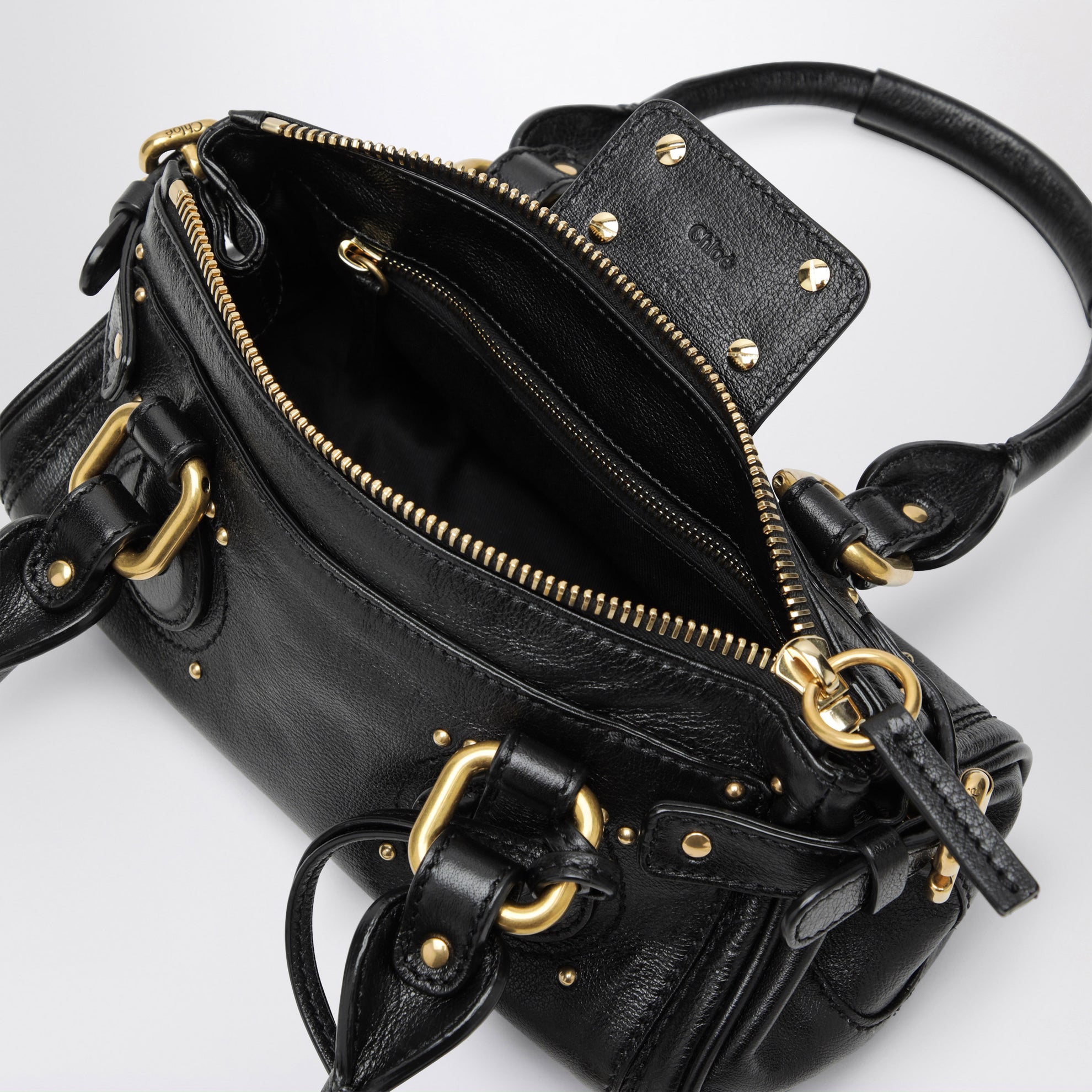 Petit sac Paddington en cuir noir
