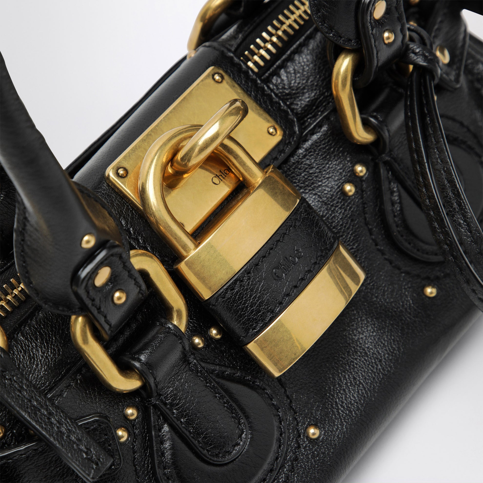 Petit sac Paddington en cuir noir