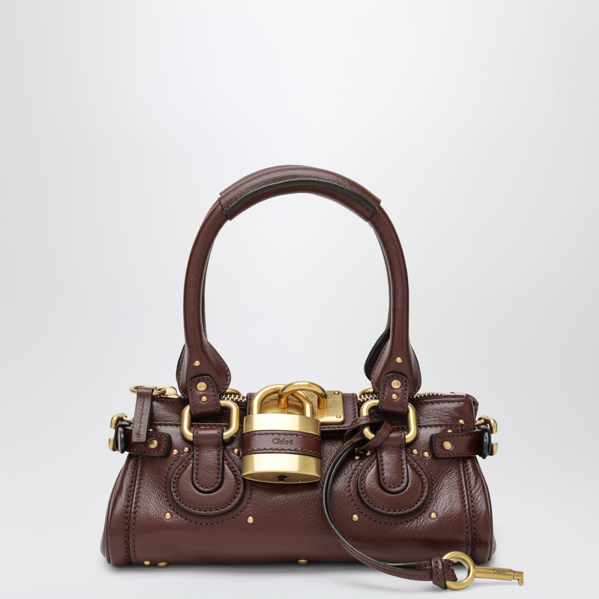 Petit sac Paddington en cuir marron