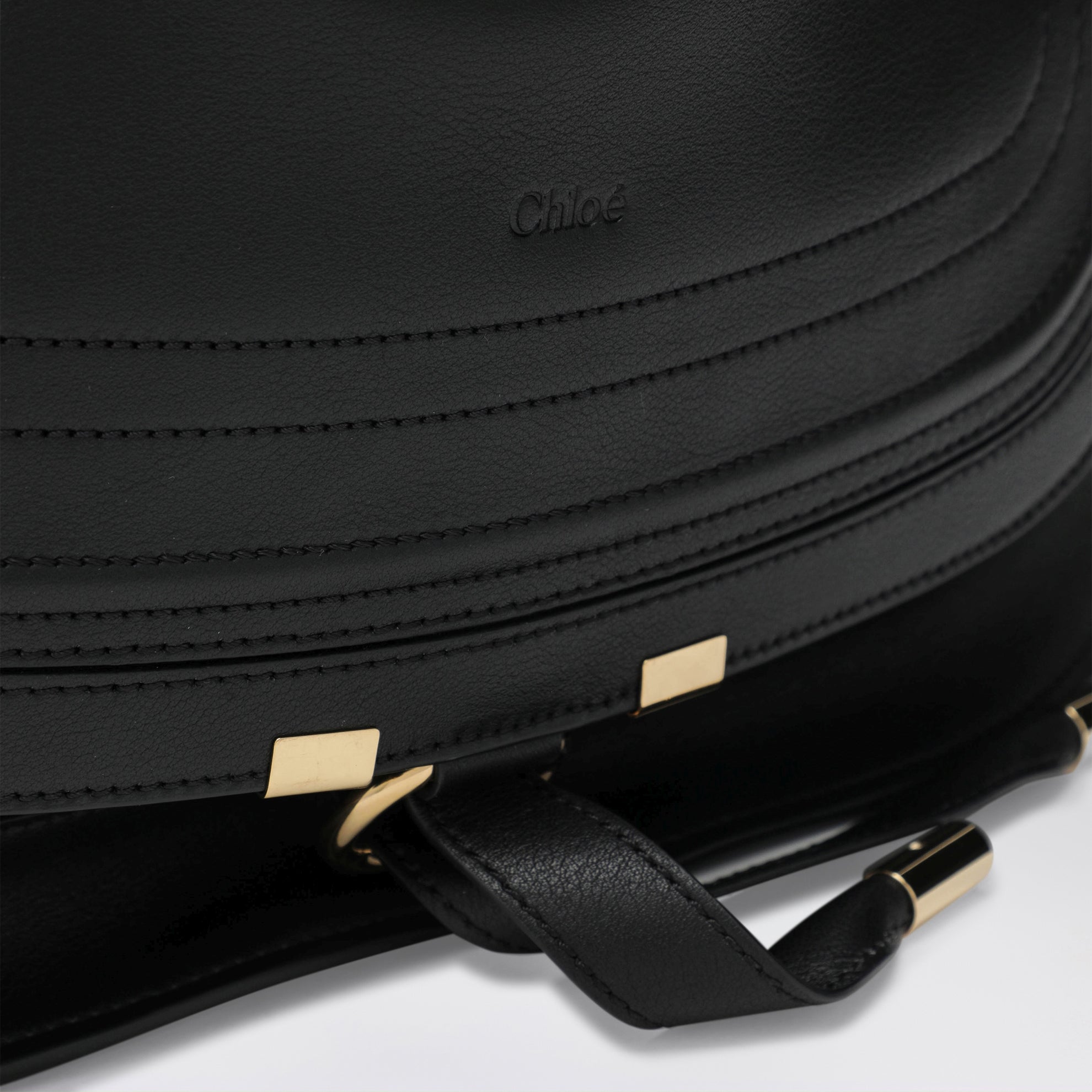 Black leather Marcie shoulder bag